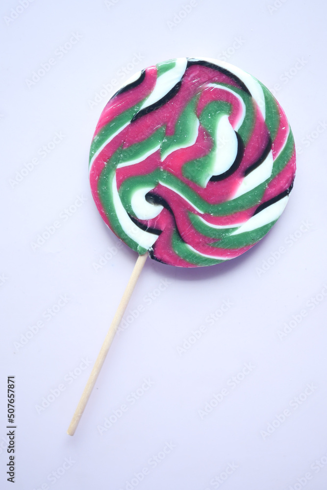 close up of lollipop candy on table close up of lollipop candy on table