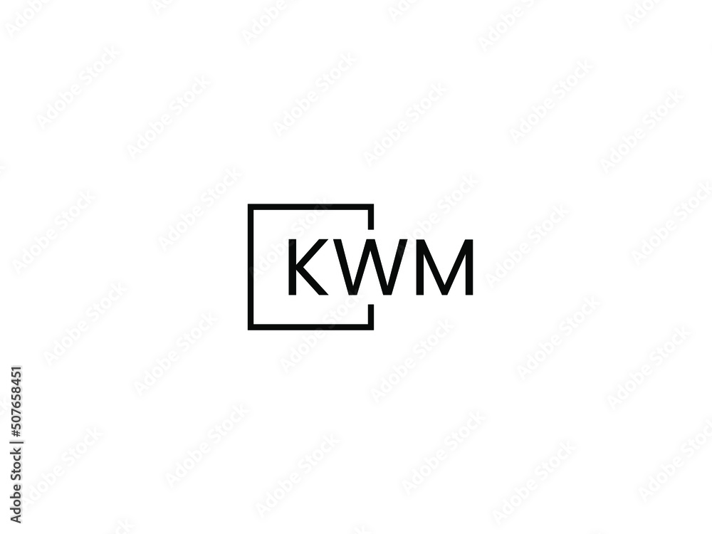 KWM letter initial logo design vector illustration KWM letter initial logo design vector illustration