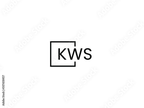 KWS letter initial logo design vector illustration