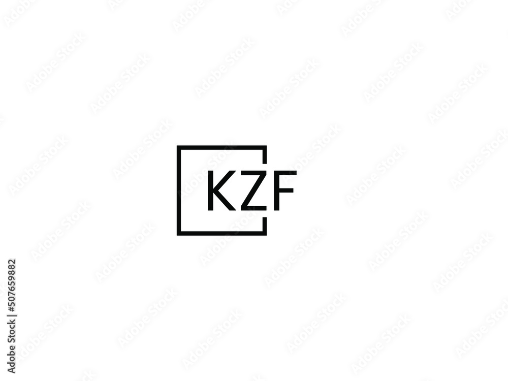 Obraz premium KZF letter initial logo design vector illustration