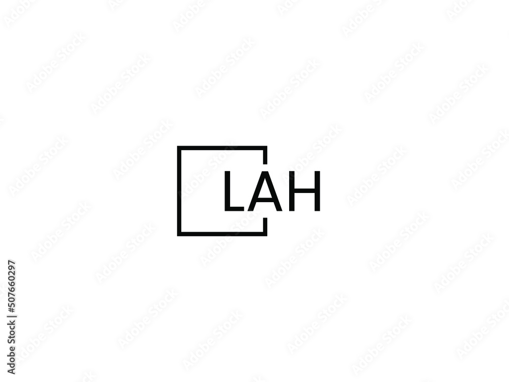 LAH letter initial logo design vector illustration LAH letter initial logo design vector illustration