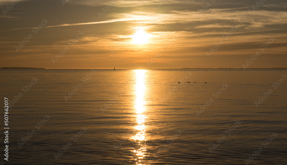 sunset over the sea sunset over the sea