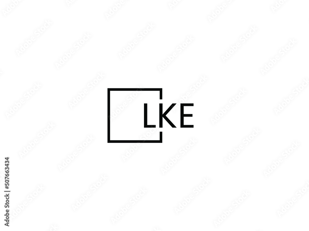 LKE letter initial logo design vector illustration LKE letter initial logo design vector illustration