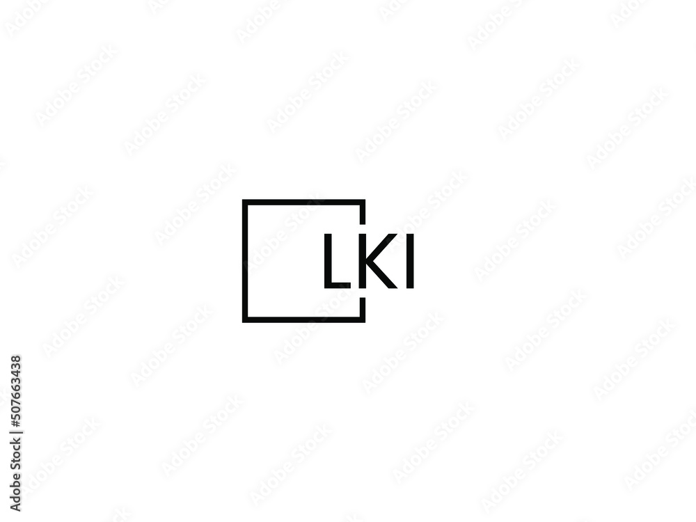 Obraz premium LKI letter initial logo design vector illustration