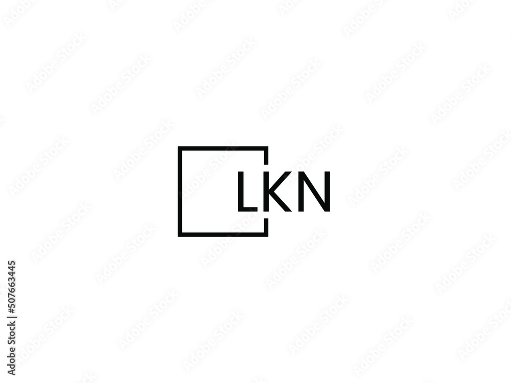Fototapeta premium LKN letter initial logo design vector illustration