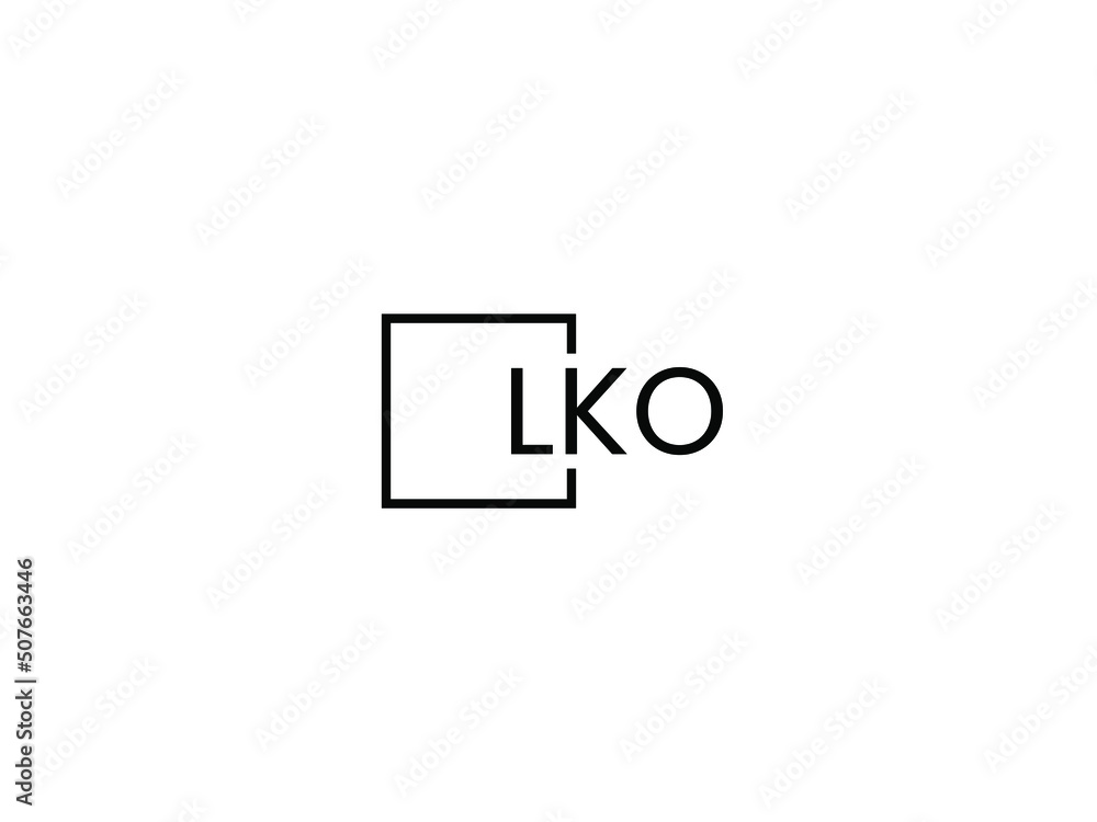 Obraz premium LKO letter initial logo design vector illustration