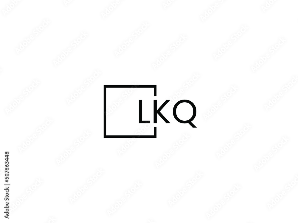 Obraz premium LKQ letter initial logo design vector illustration