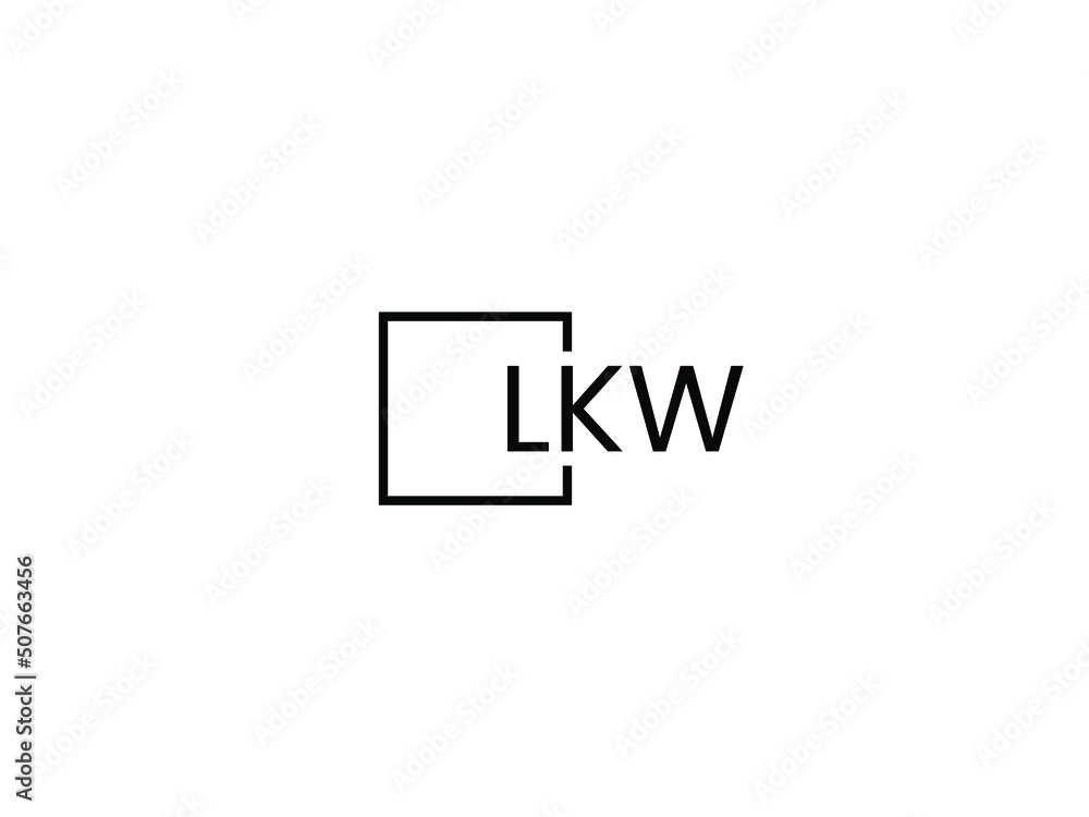 Obraz premium LKW letter initial logo design vector illustration