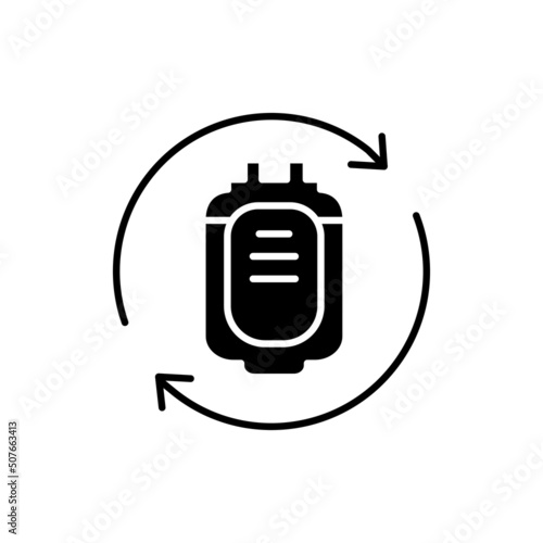 Blood transfusion line icon. Isolated vector element.