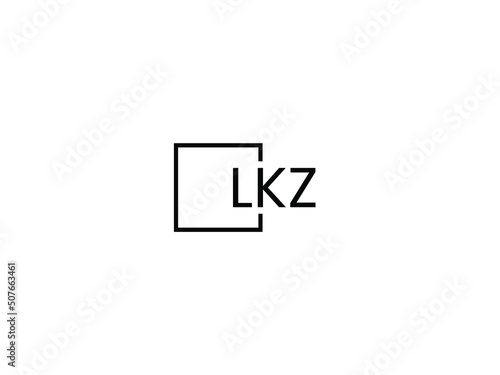 LKZ letter initial logo design vector illustration