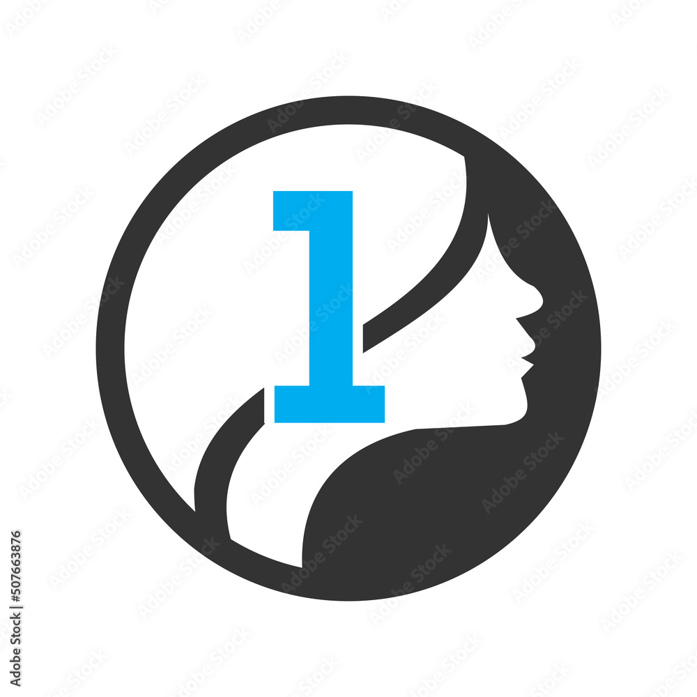 circle logo in the 1 Vector design template elements for your application or company identity.with weman circle circle logo in the 1 Vector design template elements for your application or company identity.with weman circle