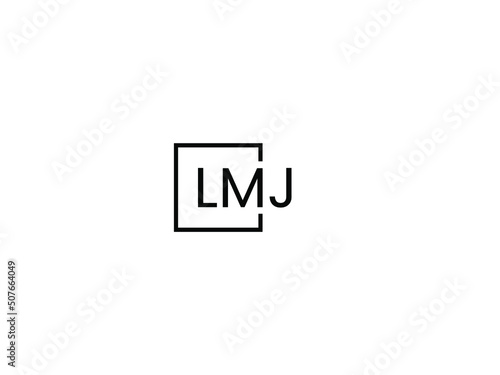LMJ letter initial logo design vector illustration
