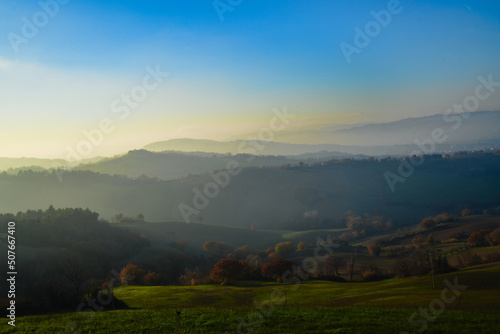 hilly landscape nearby Urbino, Marche Region, Italy