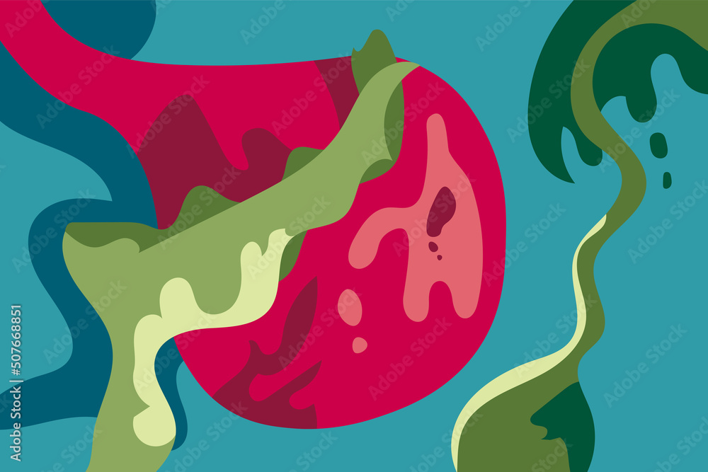 Naklejka premium Colorful Fluid Liquid Pattern Abstract Background
