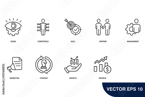 business model icons set . business model pack symbol vector elements for infographic web
