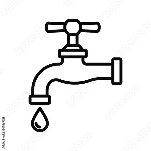 Water tap icon. vector illustration