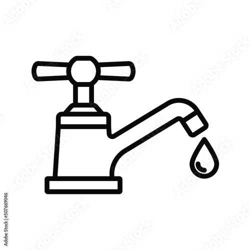 Water tap icon. vector illustration