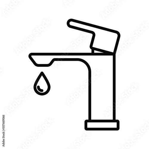 Water tap icon. vector illustration