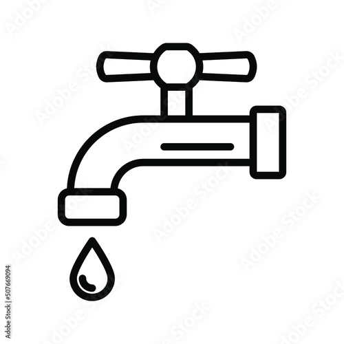 Water tap icon. vector illustration