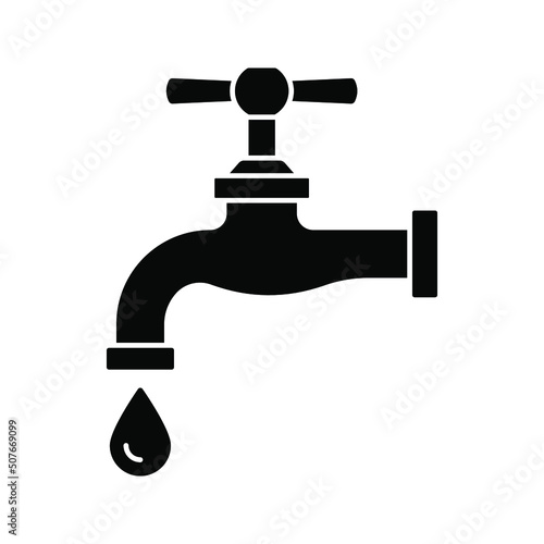 Water tap icon. vector illustration