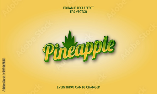 pineapple 3d editable text effect
