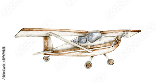 Watercolor vintage air travel aids