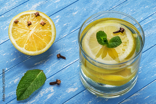 water with lemon and mint summer soft drink © okskaz
