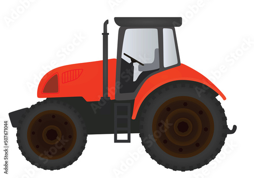 Agricultural farmers tractor. vector illustration