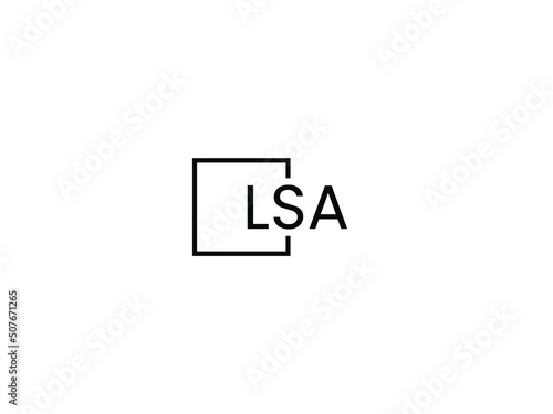 LSA letter initial logo design vector illustration photo
