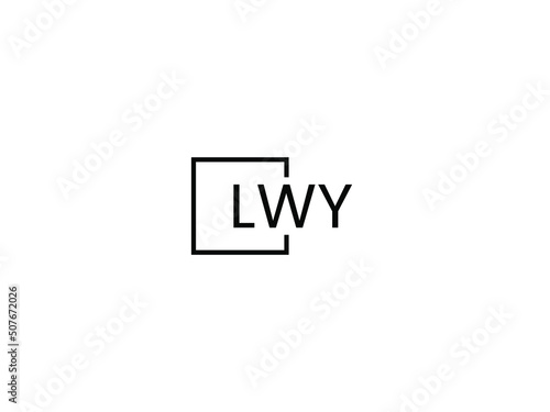 Fototapeta LWY letter initial logo design vector illustration