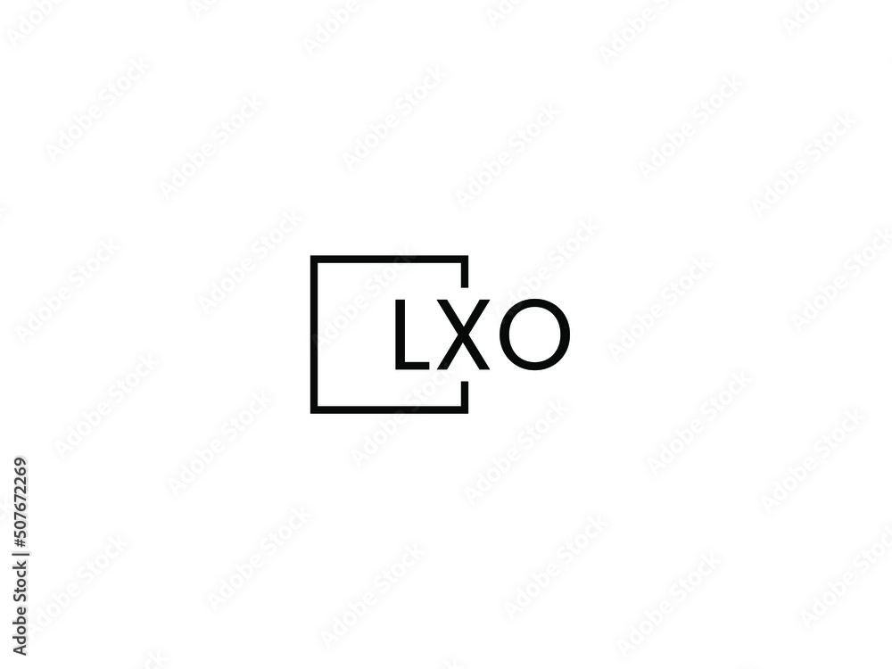 LXO letter initial logo design vector illustration LXO letter initial logo design vector illustration