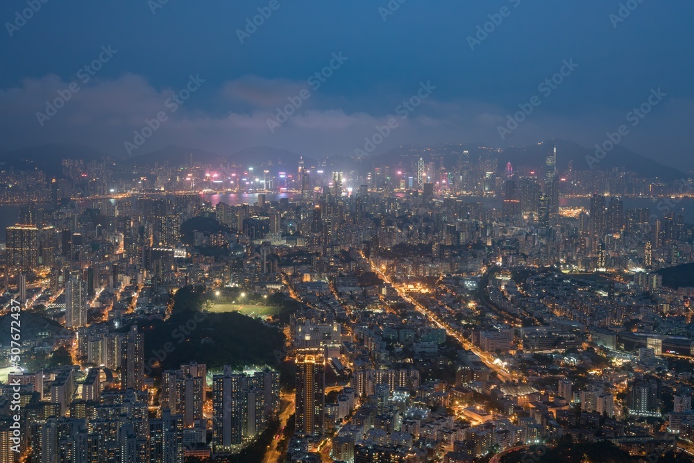 Hong Kong skyscrapers skyline cityscape