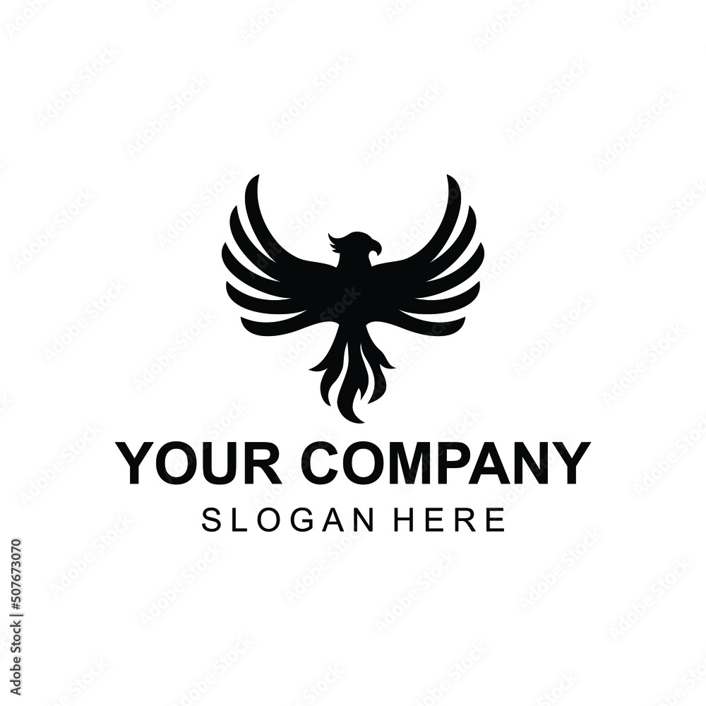Obraz premium Luxury phoenix logo design vector