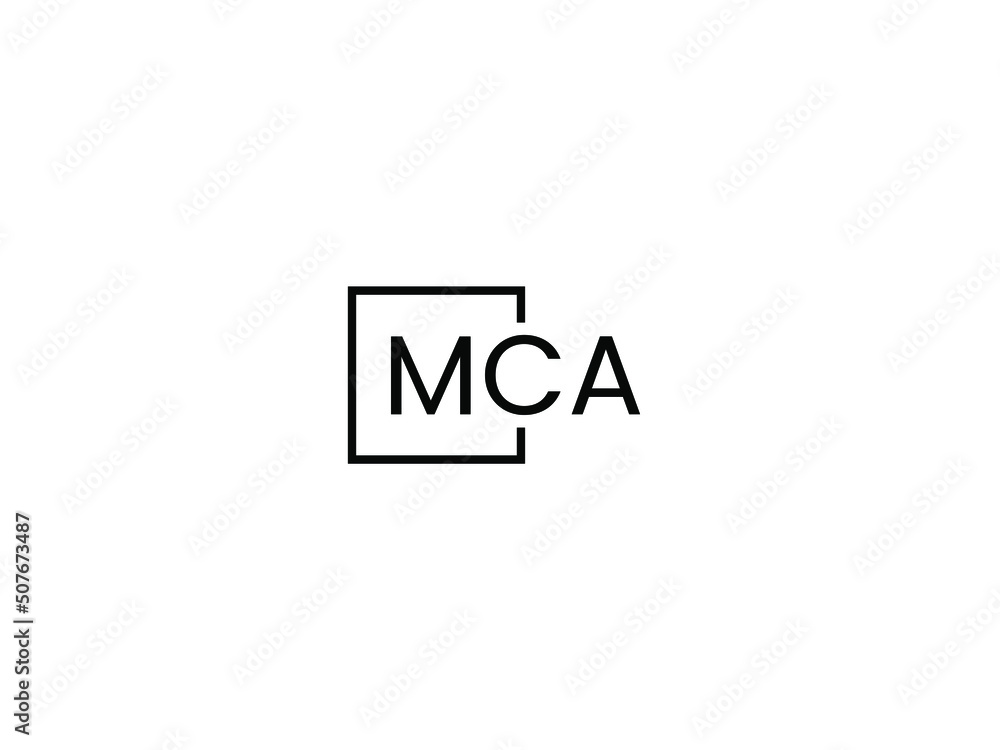 MCA letter initial logo design vector illustration MCA letter initial logo design vector illustration