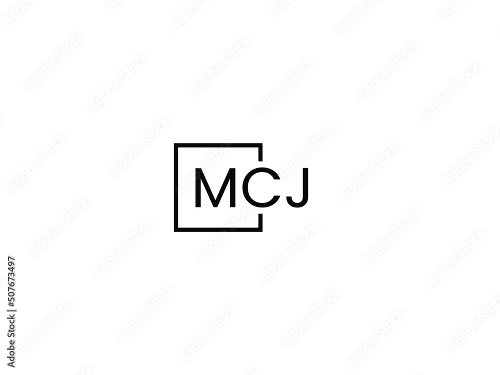 MCJ Letter Initial Logo Design Vector Illustration