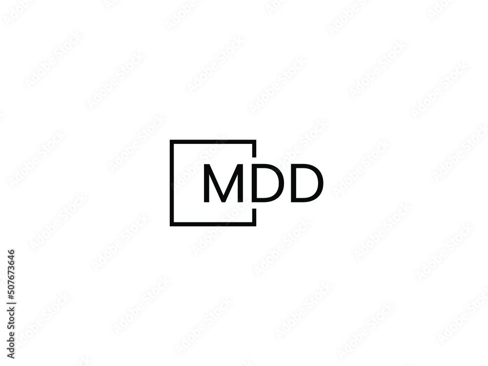 MDD Letter Initial Logo Design Vector Illustration MDD Letter Initial Logo Design Vector Illustration