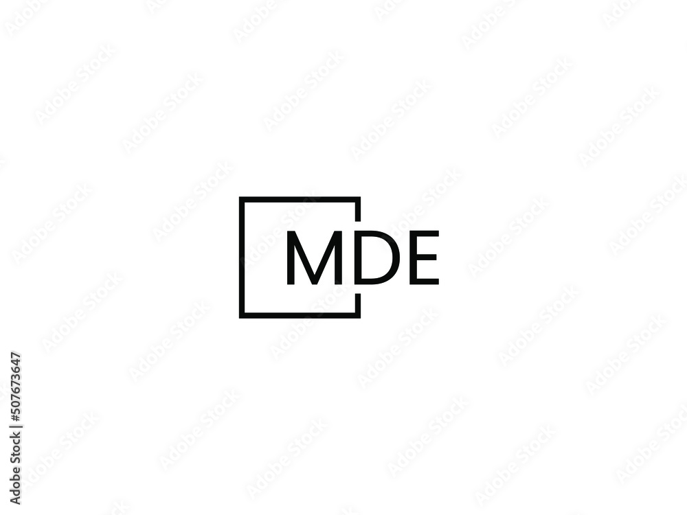 MDE Letter Initial Logo Design Vector Illustration MDE Letter Initial Logo Design Vector Illustration