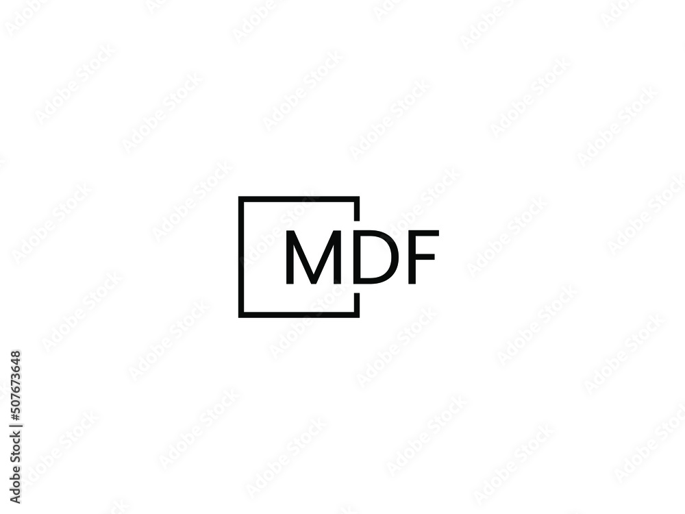 MDF Letter Initial Logo Design Vector Illustration MDF Letter Initial Logo Design Vector Illustration