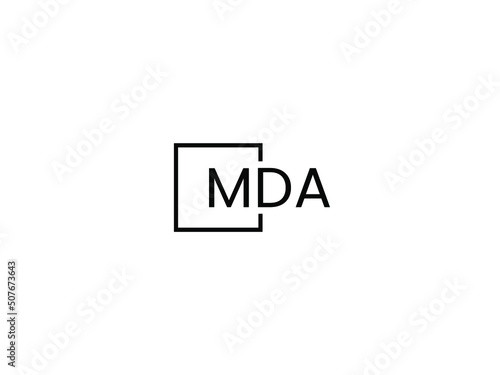 MDA Letter Initial Logo Design Vector Illustration