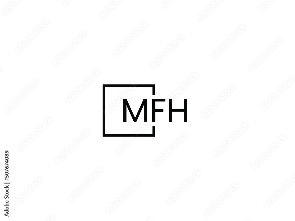 MFH Letter Initial Logo Design Vector Illustration MFH Letter Initial Logo Design Vector Illustration