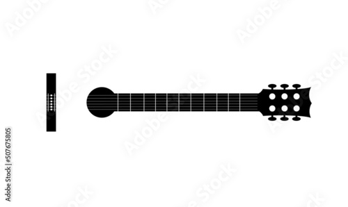 silhouette of a guitar musical instrument vector business card logo musician