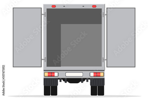 empty open truck transport delivery service transportation