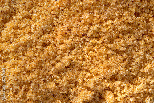 Shot of Brown Sugar Texture Macro Detail Close Up Top View Background