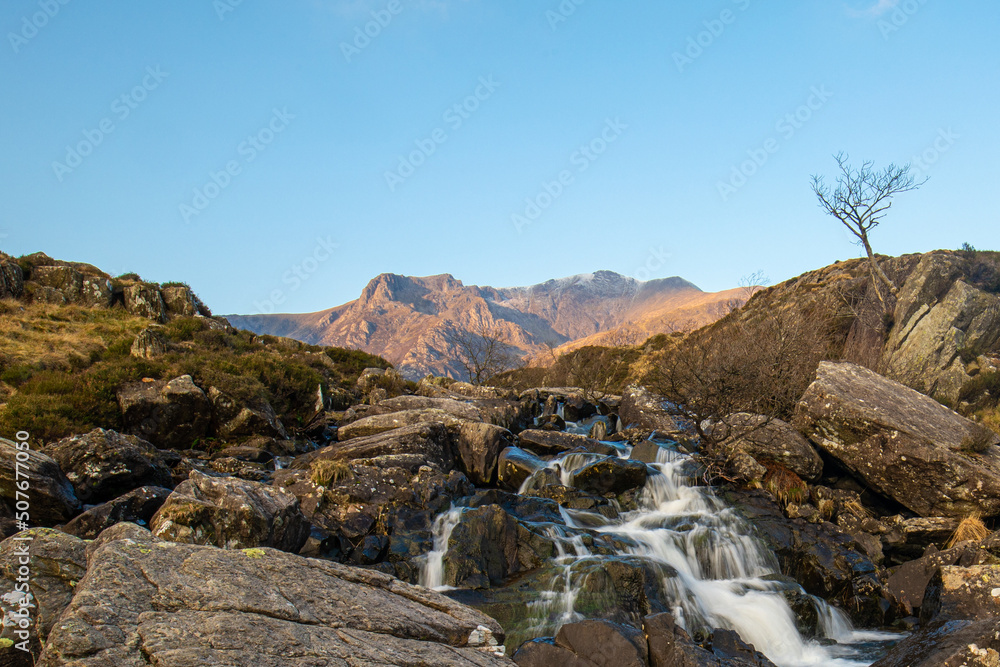 Waterfall at Llyn Ogwen, Snowdonia, North Wales