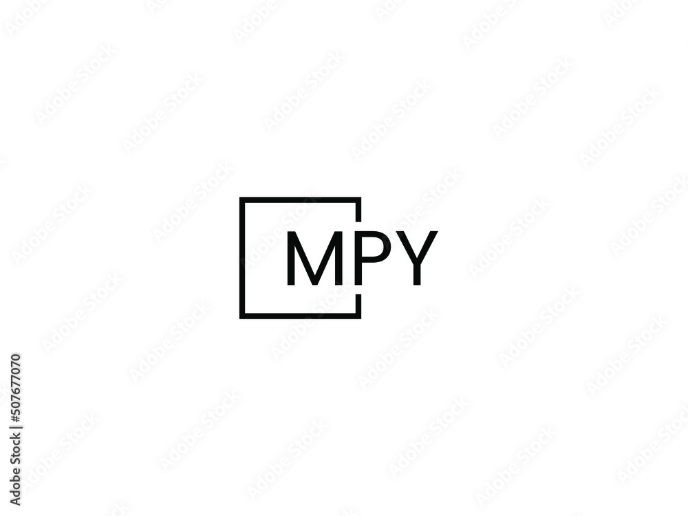 MPY Letter Initial Logo Design Vector Illustration
