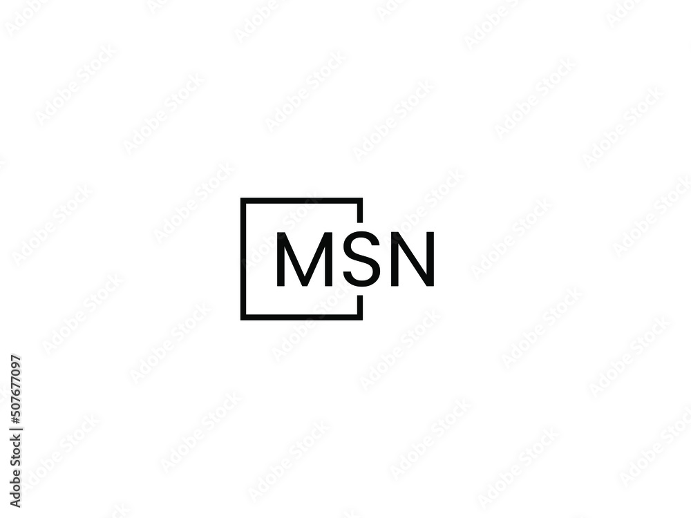 MSN Letter Initial Logo Design Vector Illustration MSN Letter Initial Logo Design Vector Illustration