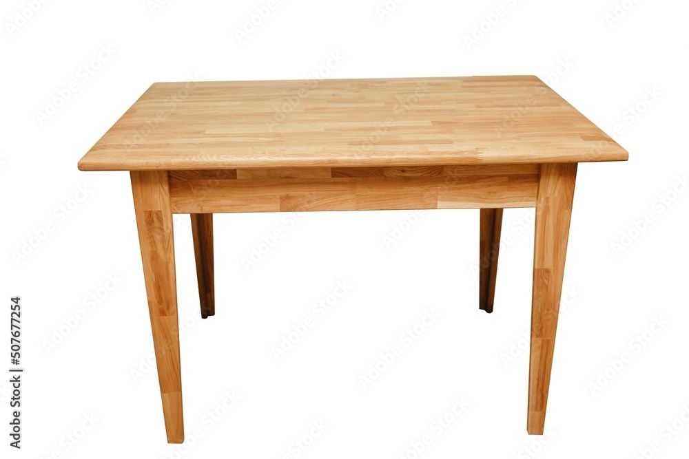 Wooden table on isolated white background Wooden table on isolated white background