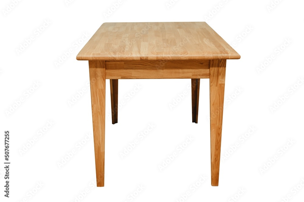 Fototapeta premium Wooden table on isolated white background