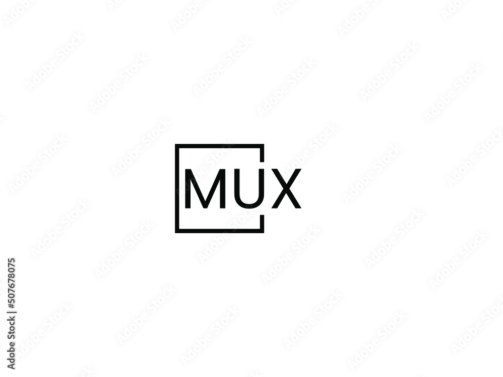 MUX Letter Initial Logo Design Vector Illustration MUX Letter Initial Logo Design Vector Illustration