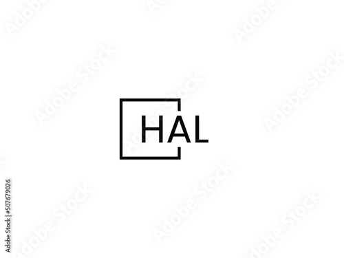 HAL Letter Initial Logo Design Vector Illustration